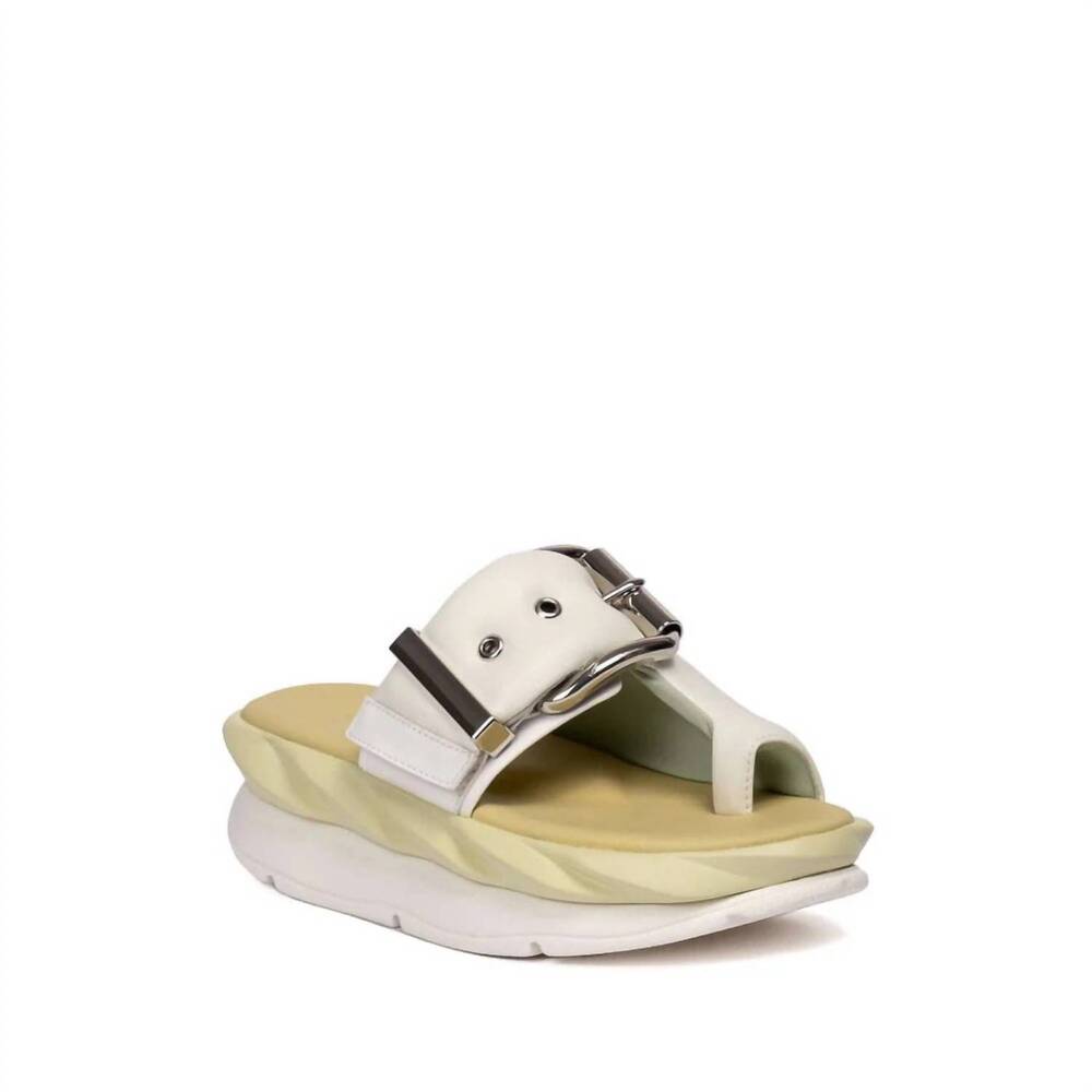 NEW 4CCCCEES women's mellow glow sandals in white